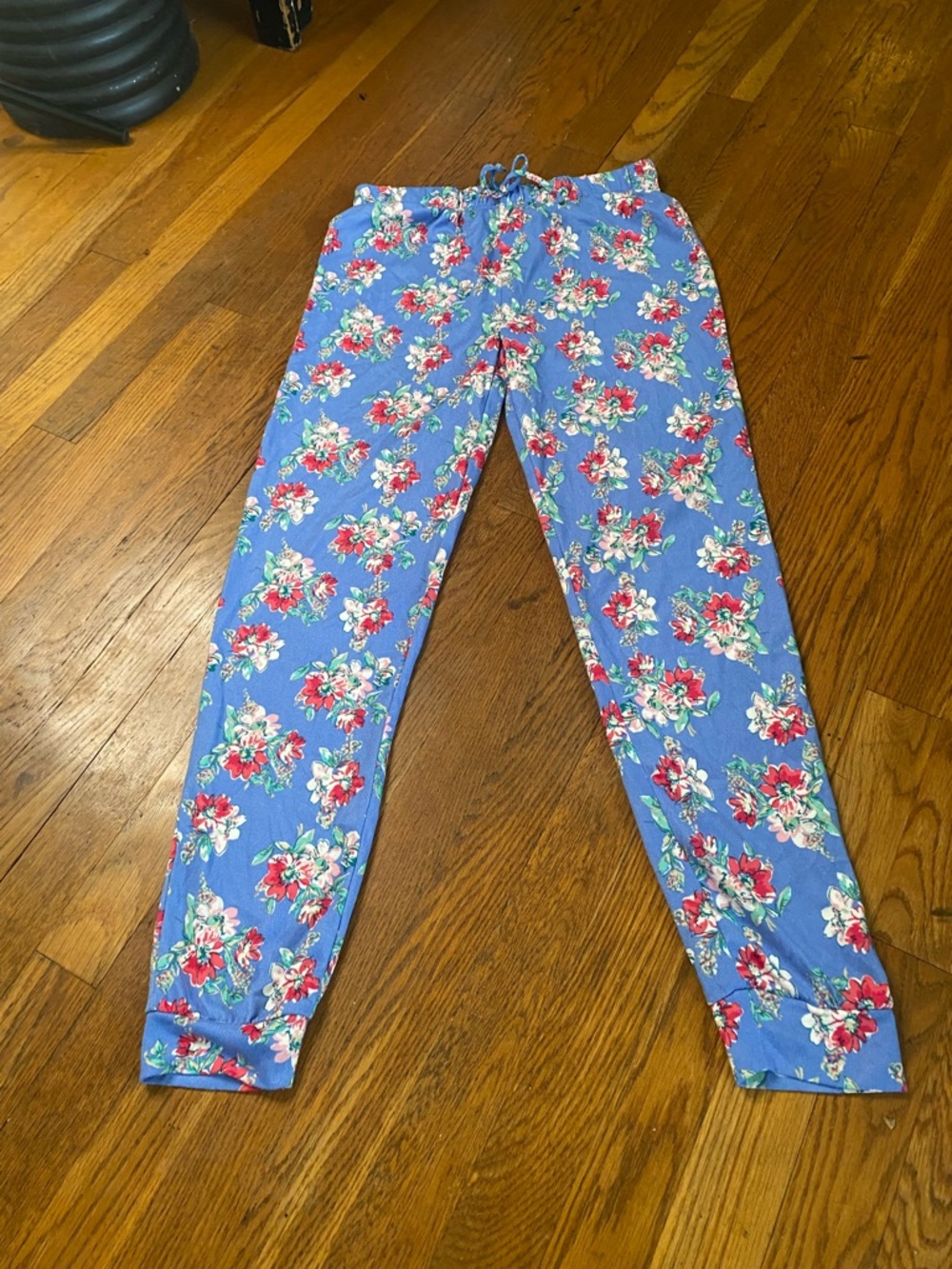 Sleep On It Girls Blue Floral Pajama Set Size L 14/16 - Picture 4 of 7